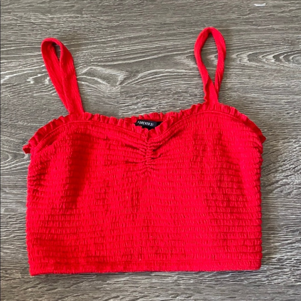 Red crop top